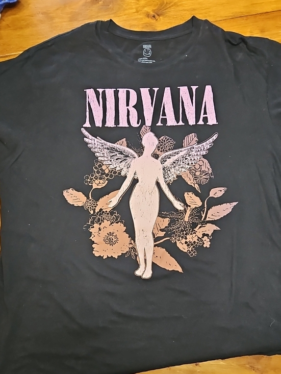 NIRVANA Tops - NIRVANA Black Tee Logo Print